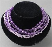 Amethyst Beaded Necklaces, Group of 3