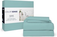 Full  Full Aqua Bed Sheet Set  1200 Thread Count C