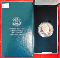 1990-P Proof Eisenhower Centennial Dollar (Silver)