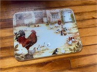 GLASS ROOSTER CUTTING BOARD