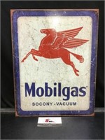 Mobilgas Metal Sign