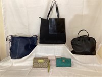 Assorted handbags and wallets
