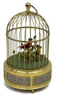 AUTOMATON SINGING BIRDS IN CAGE
