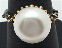 Sterling Silver Cultured Pearl Ring