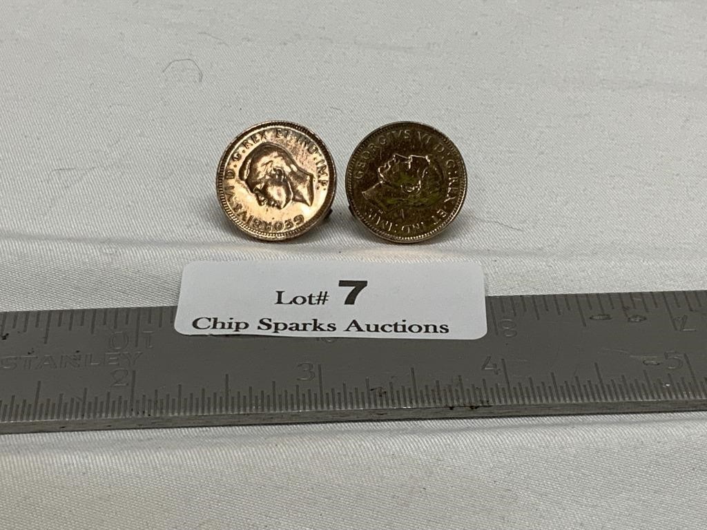 Vintage Canada Coin Canadian Penny Earrings