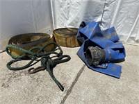 Lot: hose, straps, misc