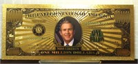 24k gold-plated banknote George w Bush