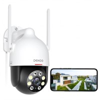 5MP Outdoor Security Camera with 360\xb0 Pan-Tilt