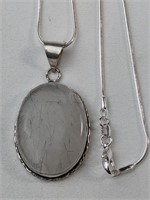 925 RUTILATED QUARTZ PENDANT NECKLACE