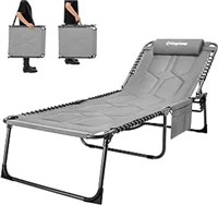 Kingcamp Oversize Padded Folding Chaise Lounge