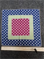 Vintage polka dot handkerchief, 12.5" sq.