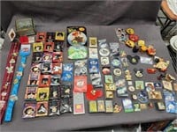 Disney  pins, patches and figures.   Look at the