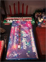 Three boxes of vintage Christmas lights
