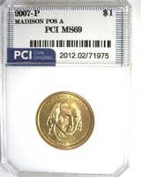 2007-P Madison $ PCI MS69 Position A