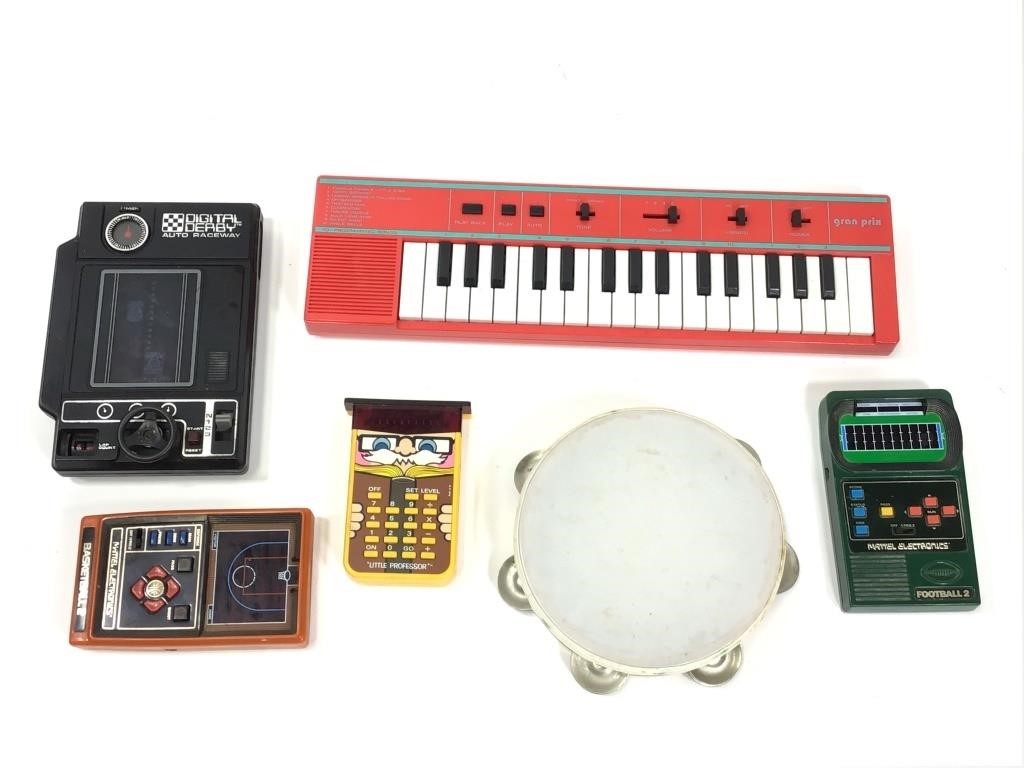 Lot Vintage Electronics w Games & Instruments