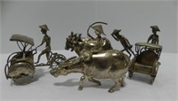 4 PCS INDONESIAN SILVER FIGURINES