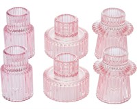 Taper Glass Candlestick Holders