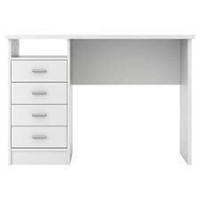 Tvilum Warner Computer Desk with Drawers, White Fi