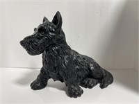 Black Scottie Molded Statue