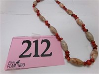 RED BEADED NECKLACE