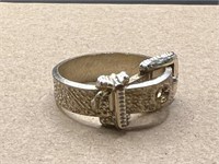 Silver-Toned Size 5 "Belt" Ring