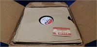 Box Of (15) Vintage Records & Pack Of Phonograph