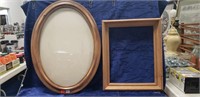 (2) Wooden Picture Frames (1-14"×17" No Glass &