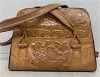 Hand tooled Leather purse