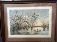 Signed limited edition Maynard Reece duck print
