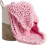Chunky Knit Blanket Throw - 50x60 4.25lbs  Chunky