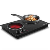 CUSIMAX Double Burner, 1800W Ceramic Electric Hot