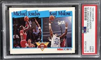 1991 Hoops Scoring Leaders Jordan/Malone PSA 9