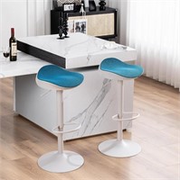 Set of 2 Counter Height Barstools  - TEAL