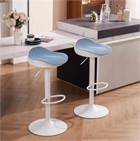 Set of 2 Counter Height Barstools - Blue
