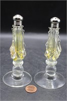 1996 Signed "Dripping" Art Glass S&P Shakers