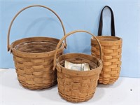 SMALL GATEHOUSE LONGABERGER BASKET & 2 OTHERS