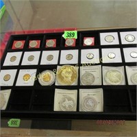 GROUP OF 32 US COINS AND MEDALLIONS
