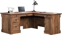 Sauder Palladia L-Shaped Desk vintage oak