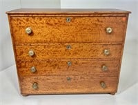 Cherry solid end chest, bonnet drawer over 3