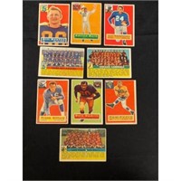 (9) 1956 Topps Football Cards With Frank Gifford