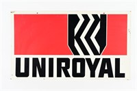 UNIROYAL DOUBLE SIDED PAINTED METAL SIGN