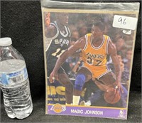 MAGIC JOHNSON 8X10 NBA HOOPS PHOTO CARD