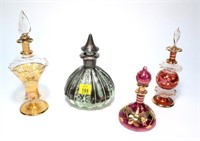 4- Glass perfumes with tops