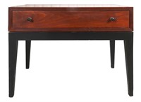 Mid-Century Modern Wood Side Table W. Drawer