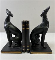 Pair of Black Greyhound Bookends