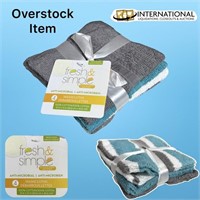 4 pack 100% Cotton Anti-Microbial Washcloths