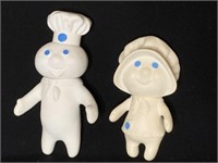 Pillsbury dough boy and girl plastic figurines, ci