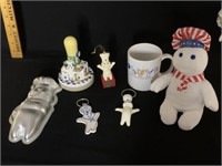 Pillsbury collectible items including keyrings, an