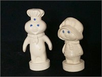 Pillsbury dough boy and girl plastic salt and pepp