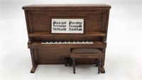 Musical Dollhouse Wooden Piano Winds Up